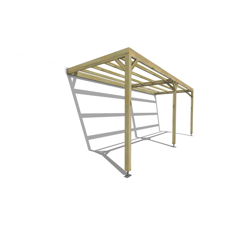 Pergola bois • 6m x 2m • adossée • sens largeur • livraison comprise