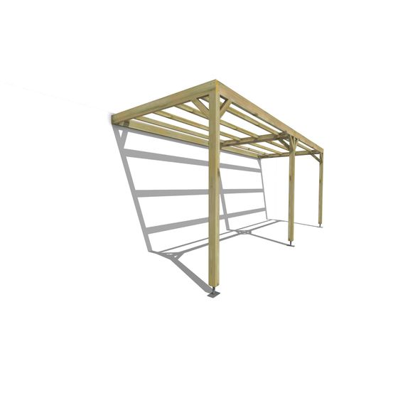 Pergola bois • 6m x 2m • adossée • sens largeur • livraison comprise