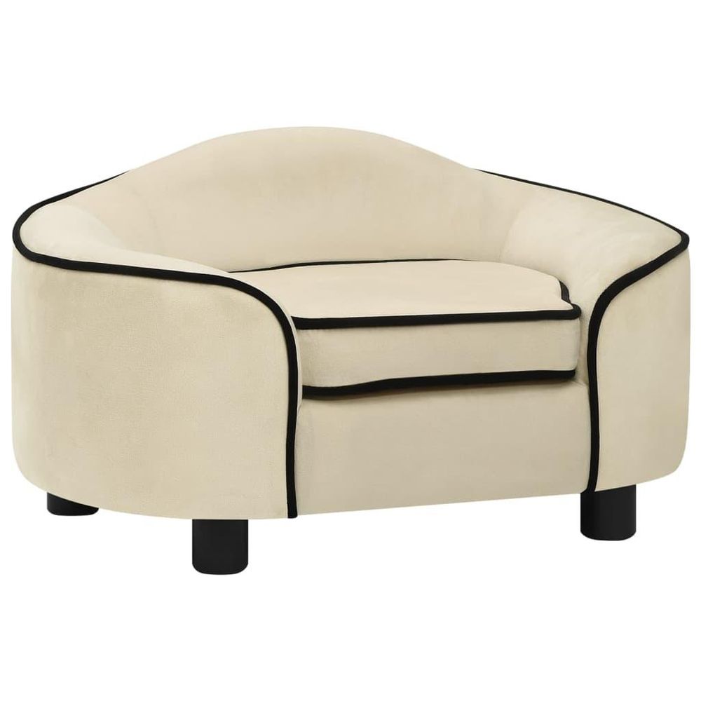 Canapé pour chien 67 cm peluche crème