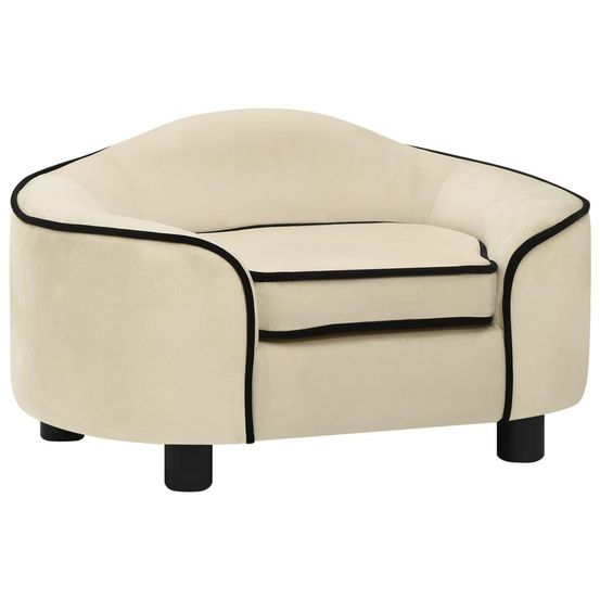 Canapé pour chien 67 cm peluche crème