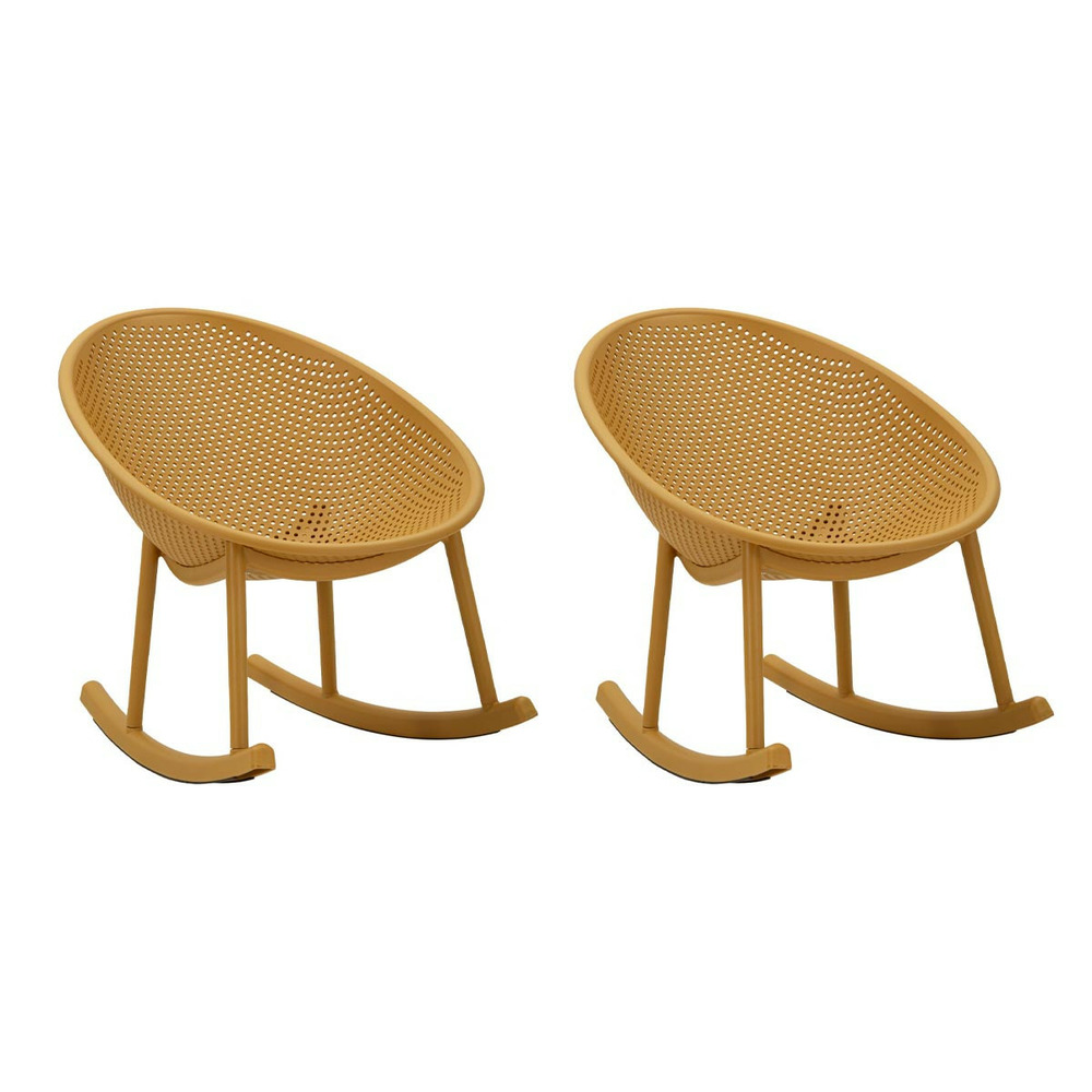 Lot de 2 chaises de jardin à bascule 