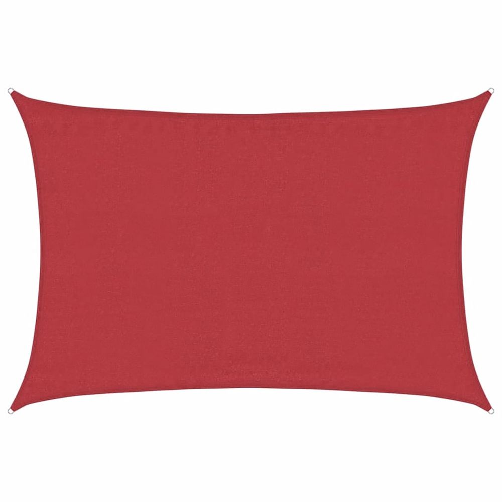 Voile d'ombrage 160 g/m² rouge 3,5x5 m pehd