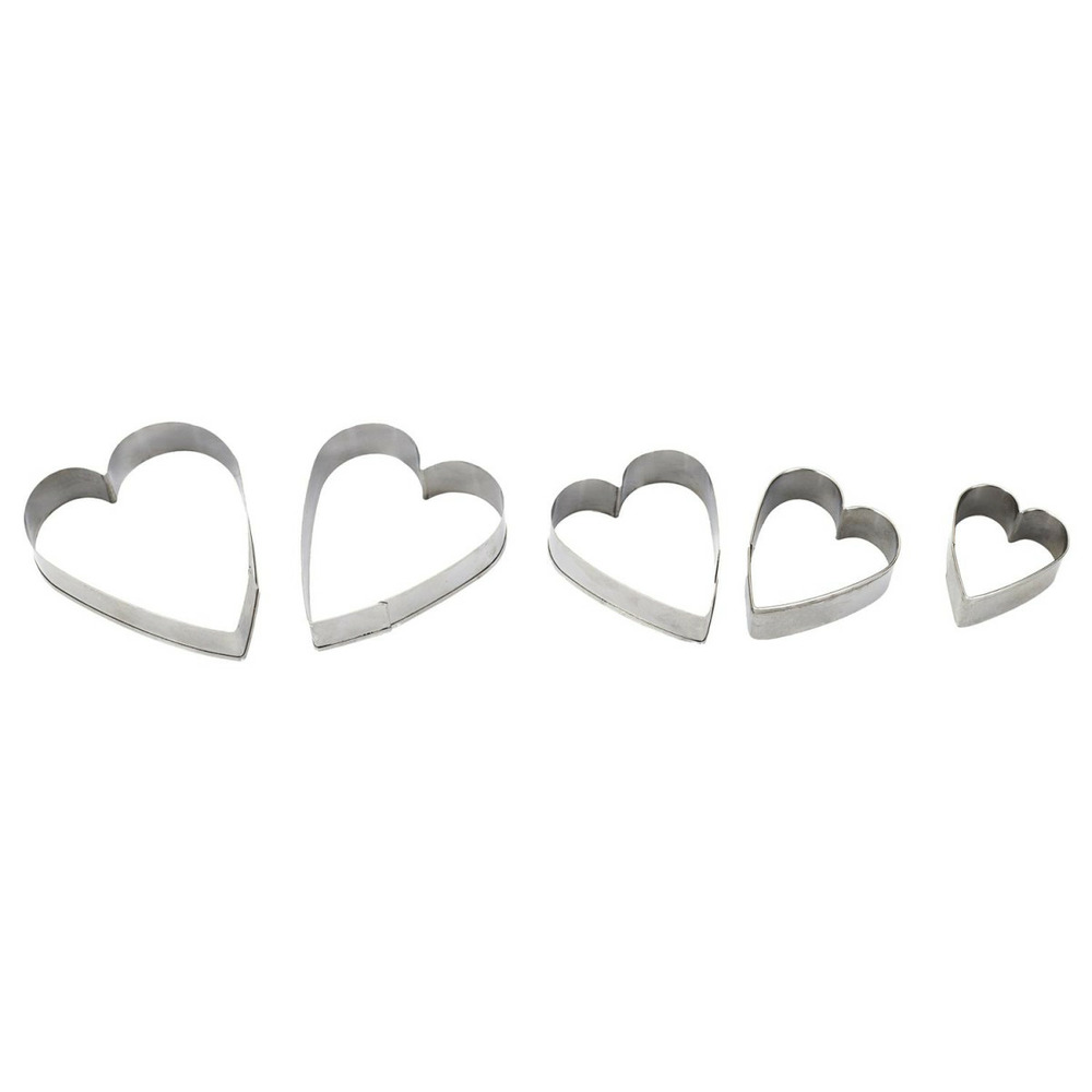 Lot de 5 emporte-pièces en inox 