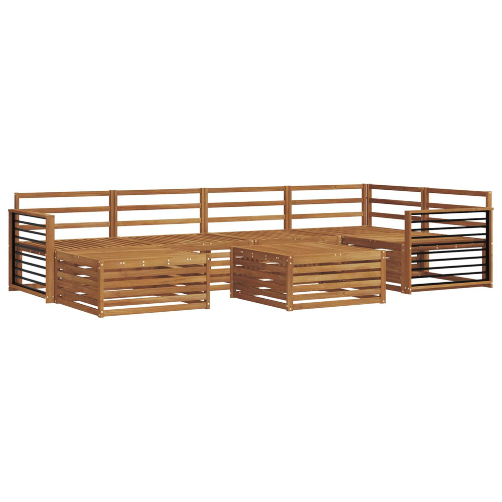 Ensemble de canapés d'extérieur 7 pcs naturel