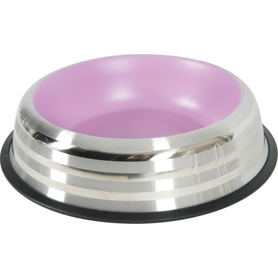 Gamelle ø 29 cm 1.85 litres en acier inox antidérapante pour chien