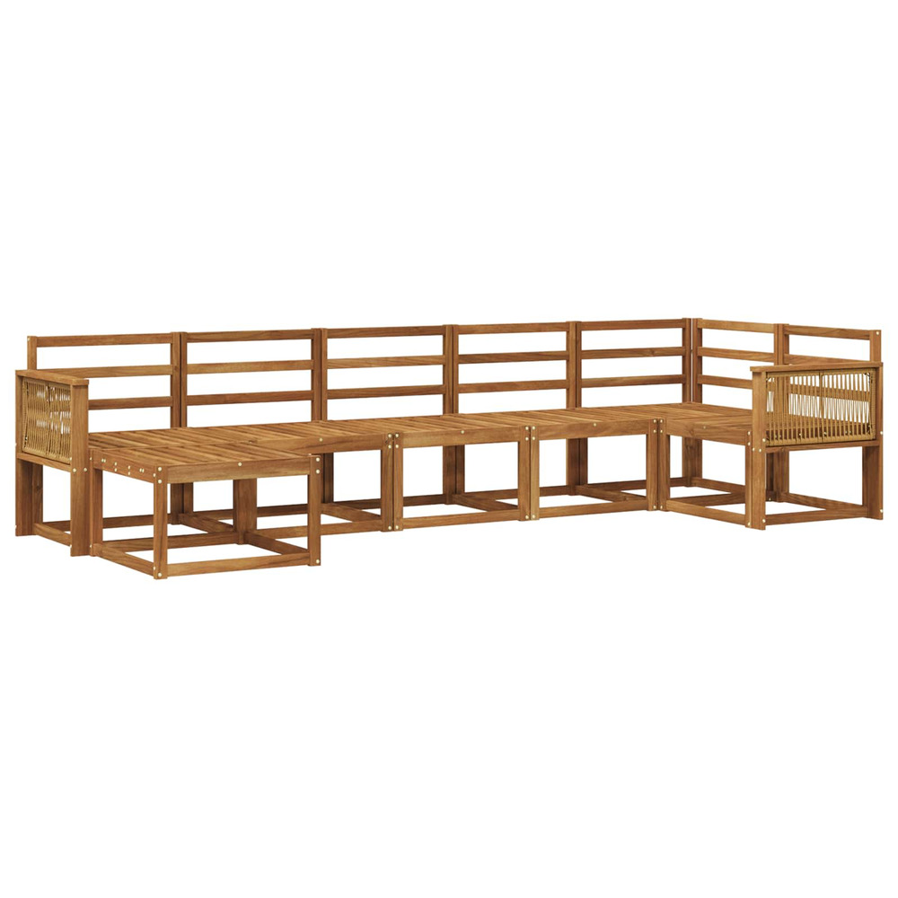 Ensemble de canapés d'extérieur 7 pcs naturel