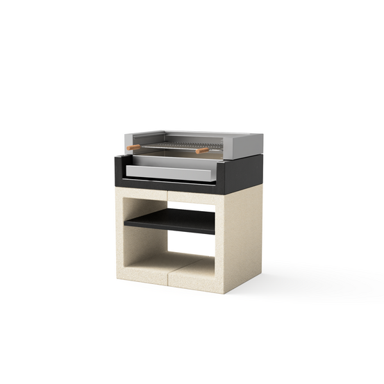 Barbecue kitaway grilll inox noir&blanc texturé