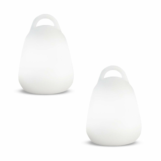 Lot 2 baladeuses sans fil waterproof led liberty blanc polyéthylène 24x18cm