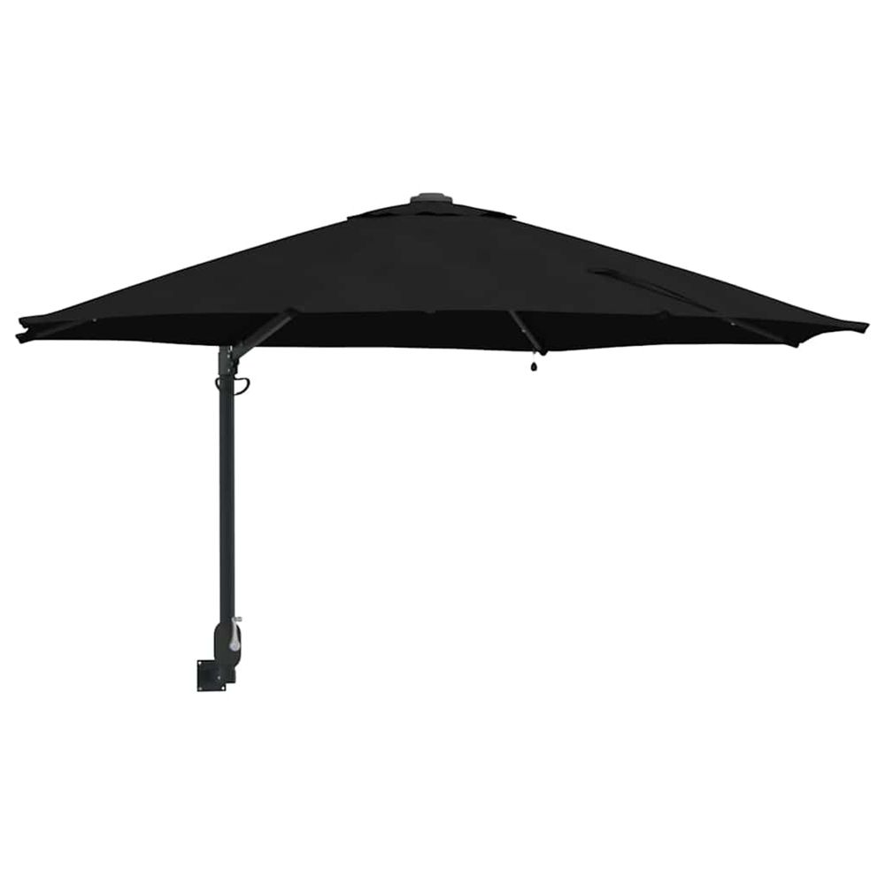 Parasol de jardin 248 x 248 x 148 cm polyester et acier noir