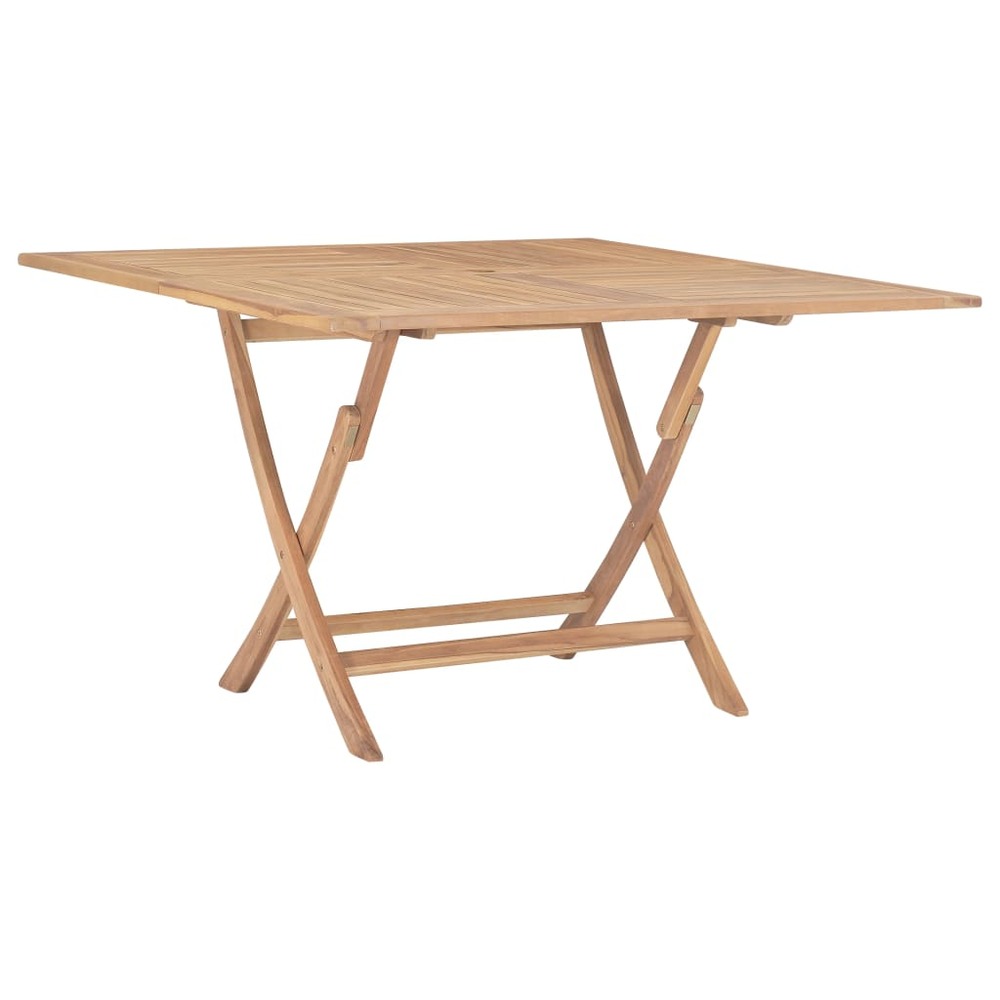 Table pliable de jardin 120x120x75 cm bois de teck solide
