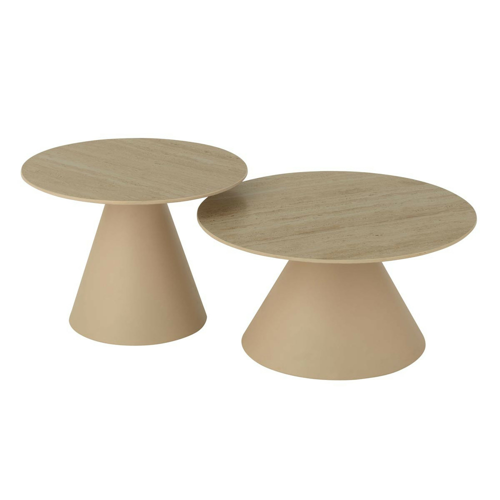 Lot de 2 tables basses en métal 