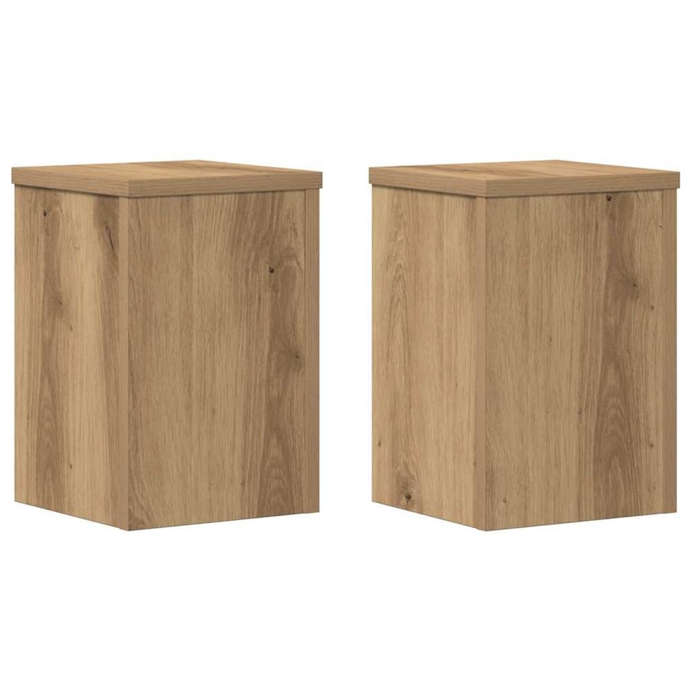 Support de plante 2 pièces chêne 20 x 20 x 30 cm