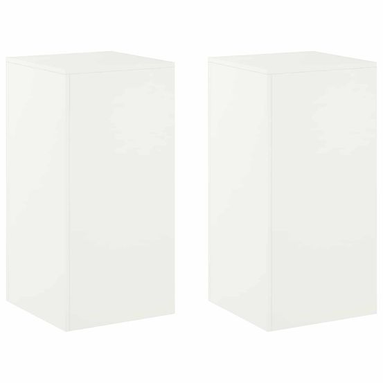 Support de plante 2 pcs blanc 40 x 40 x 80 cm acier