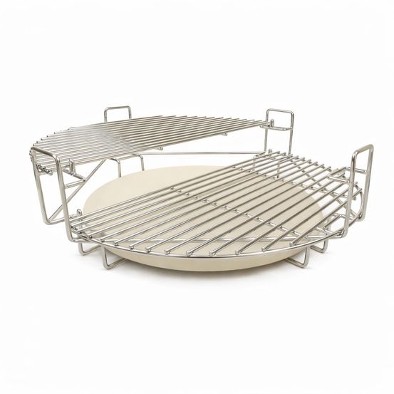 Système de cuisson modulaire à niveaux ajustables en acier inoxydable patton pour kamado 22
