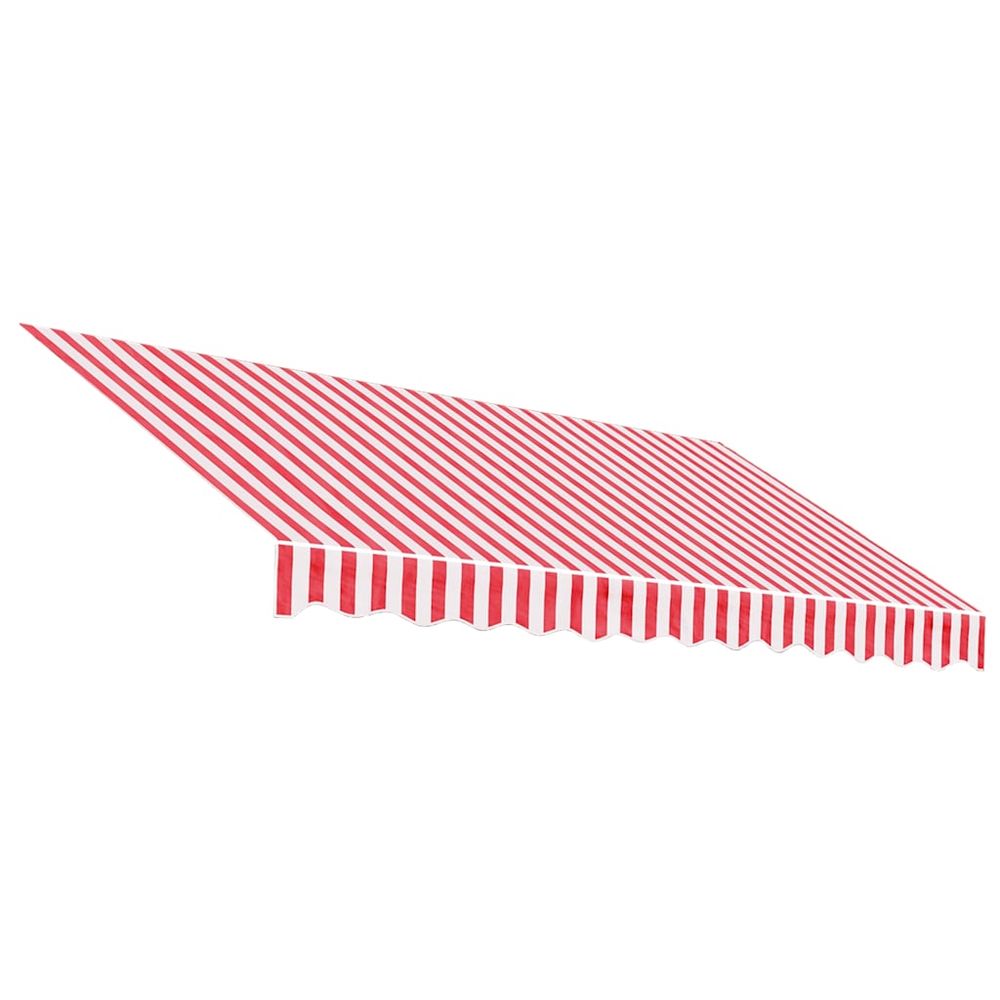 Tissu de remplacement pour auvent rouge et blanc 3x2,5 m polyester