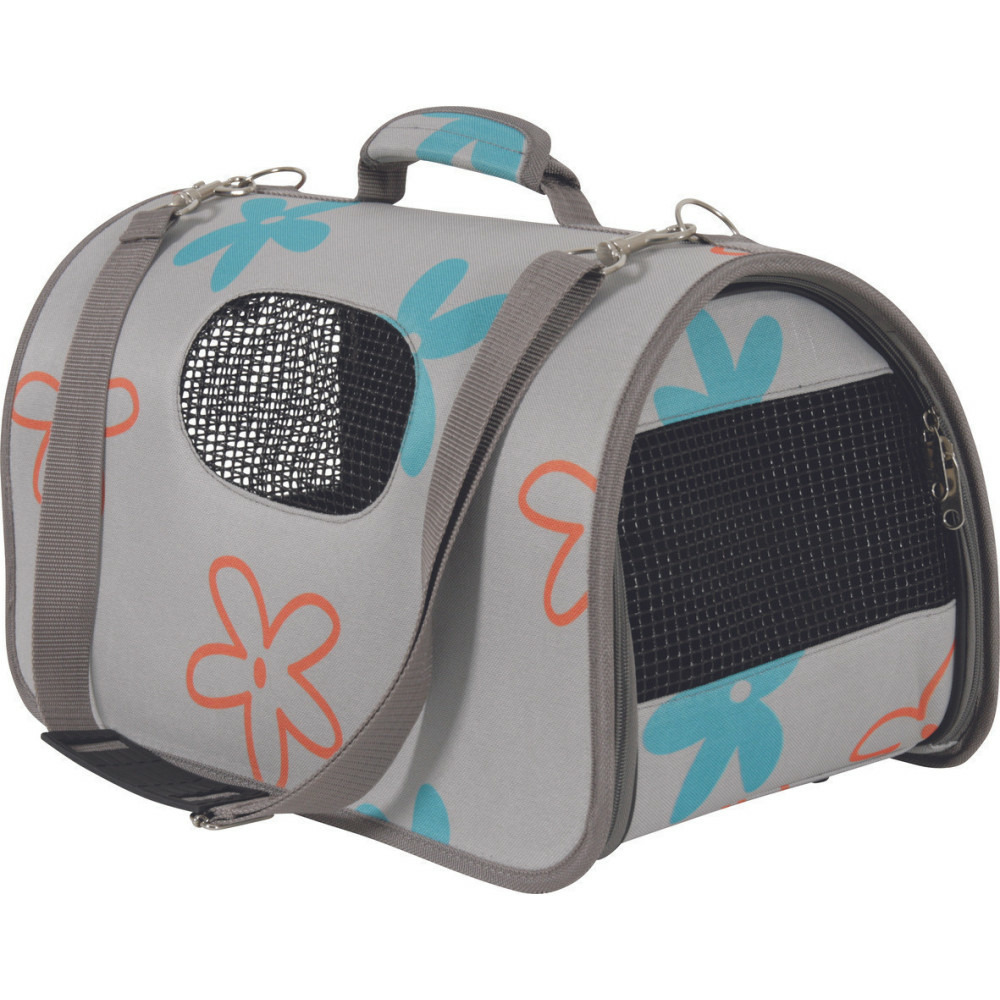 Panier de transport flower, taille m, couleur gris, pour chat ou chien. Max