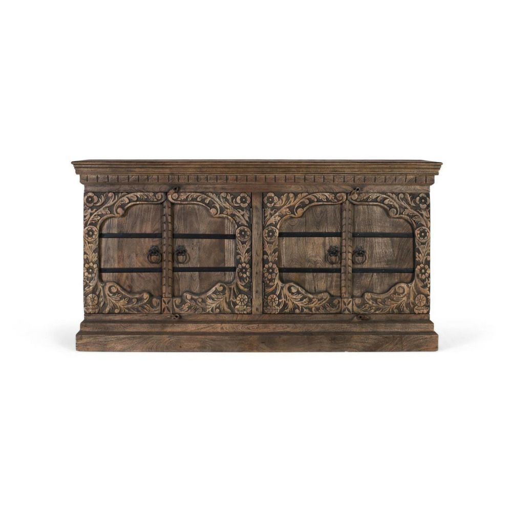 Buffet bois marron - lucrècia décoration d'autrefois