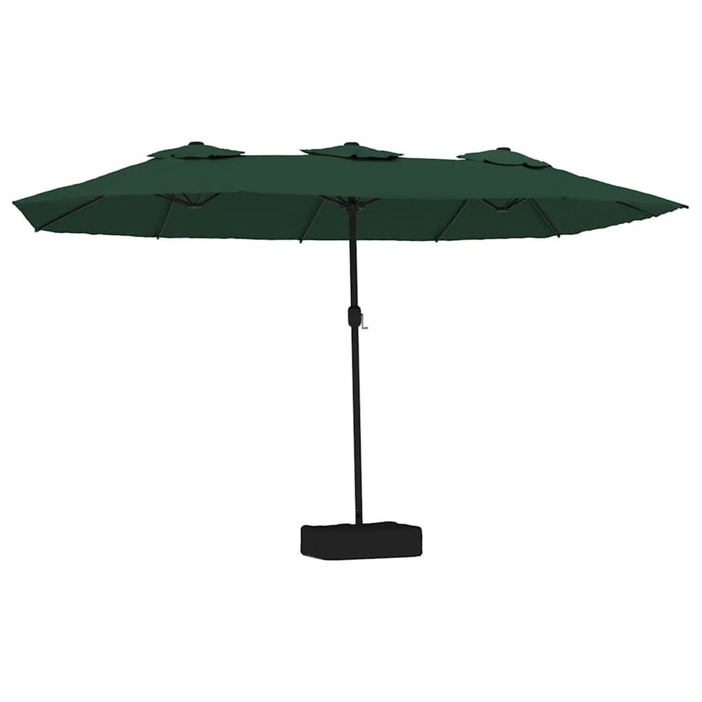 Parasol à double tête vert 449x265 cm