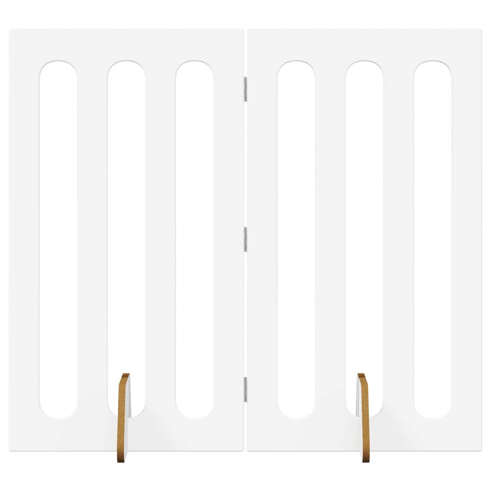 Clôture pliable pour animaux 2 pc blanc 100,5 x 38 x 90 cm