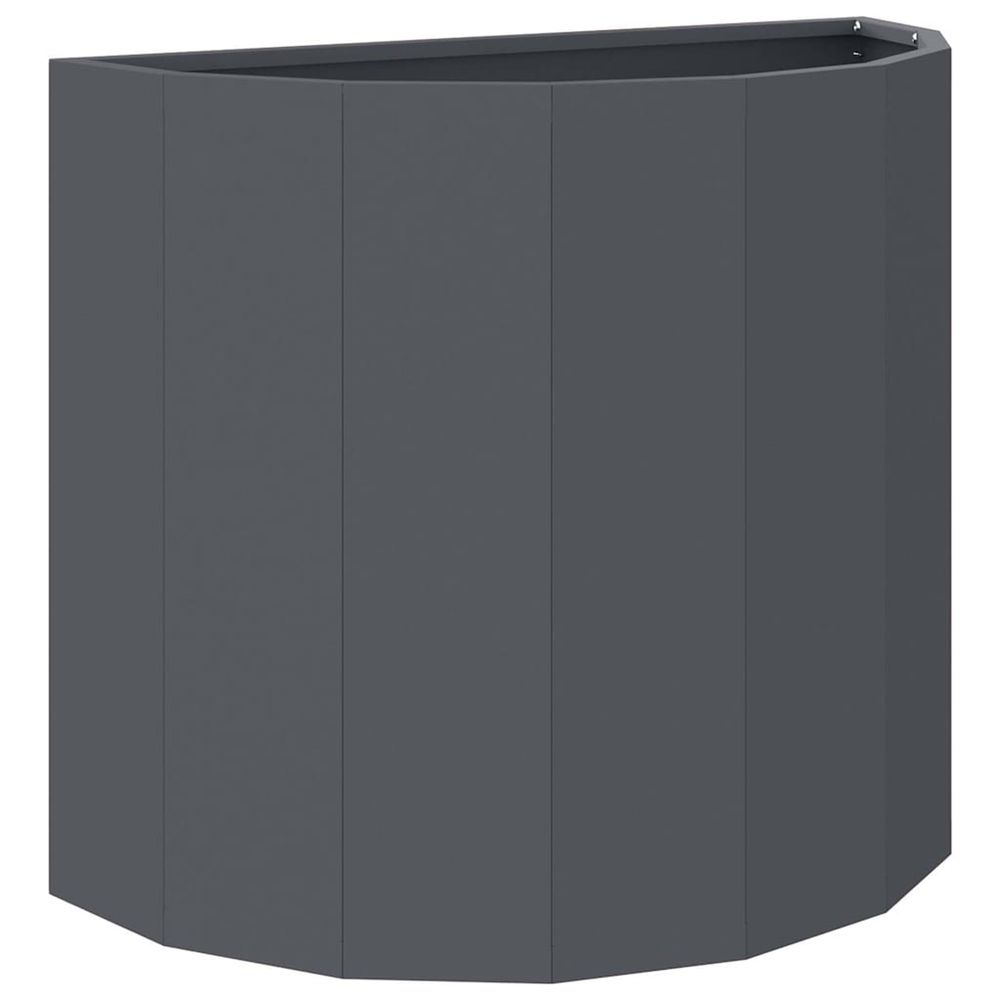 Jardinière d'extérieur anthracite 60 x 30 x 50 cm acier