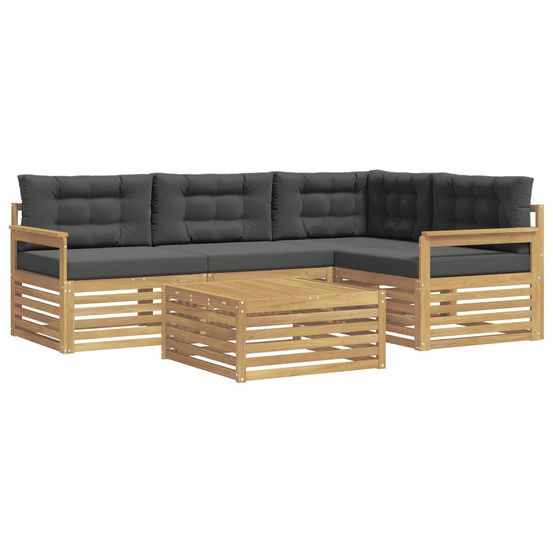 Ensemble de canapés d'extérieur 6 pc blanc et anthracite