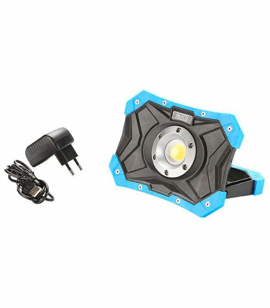 Projecteur avec batterie rechargeable et poignée magnétique 10w cob ip54 alyco alyco 199220
