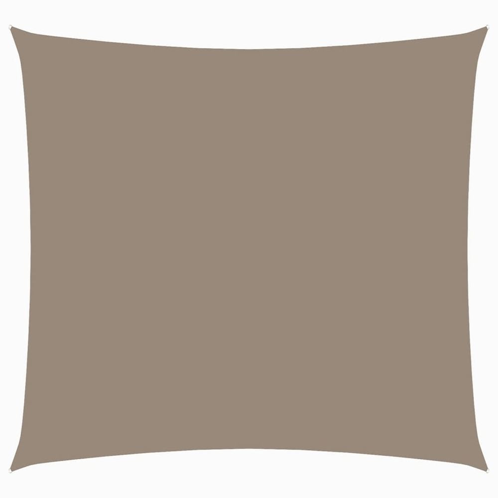 Voile de parasol tissu oxford carré 6x6 m taupe