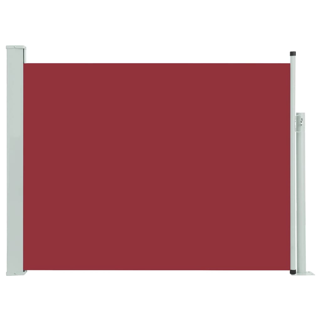 Auvent latéral rétractable de patio 170x500 cm rouge