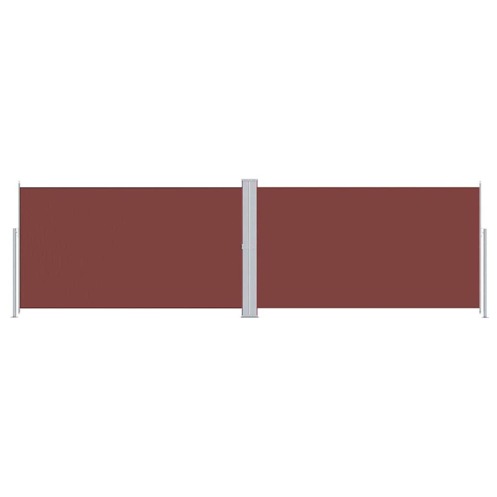 Auvent latéral rétractable marron 180x600 cm