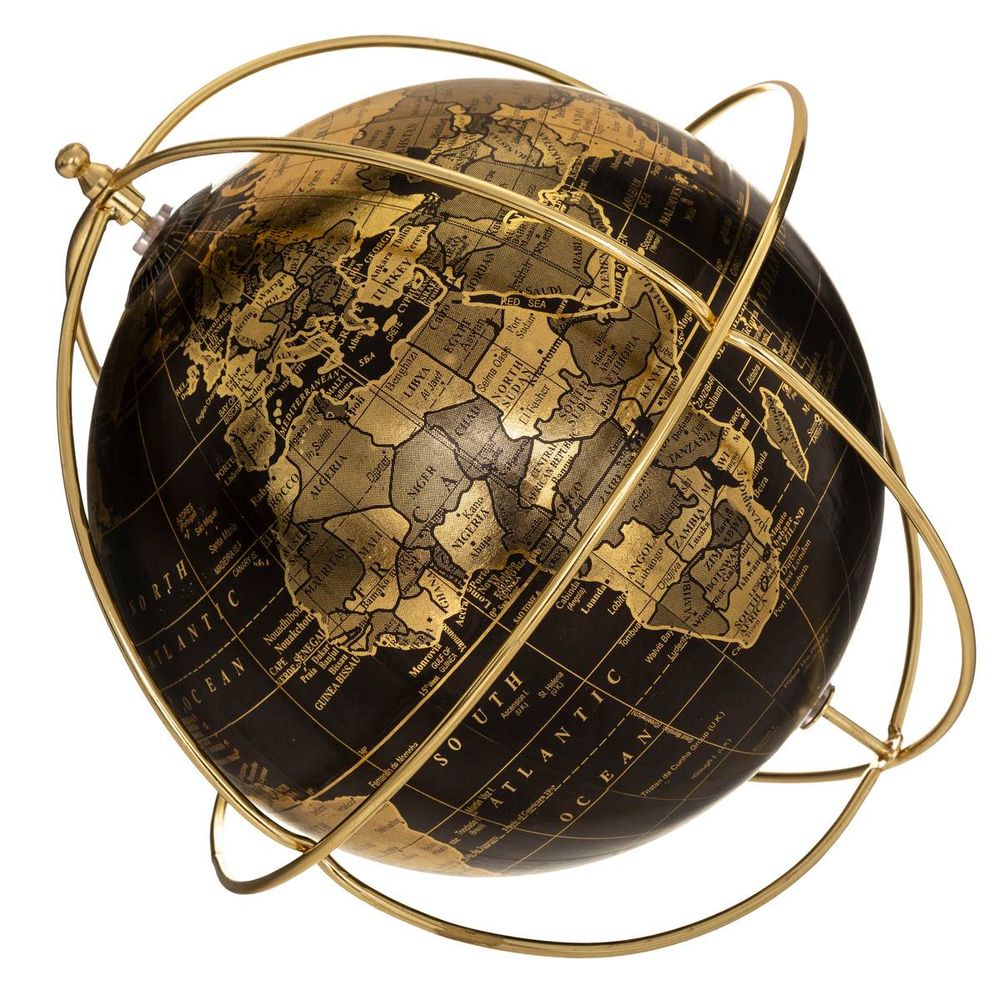 Globe terrestre flower factory h.21cm métal