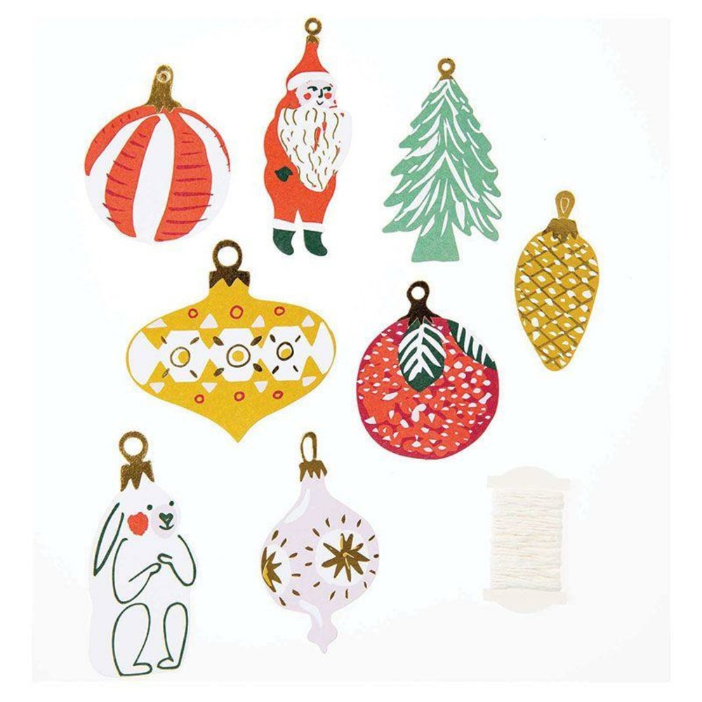 8 étiquettes pour cadeaux de noël - nostalgique