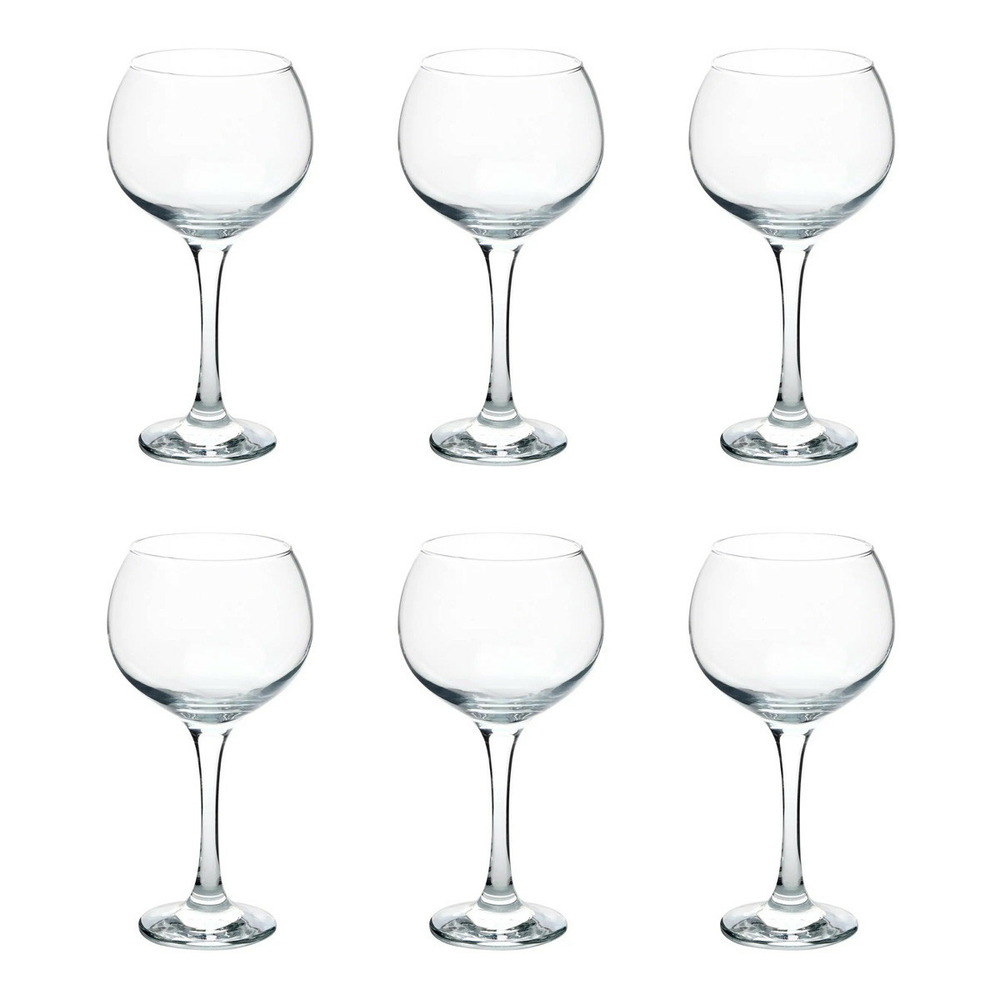 Lot de 6 verres à pied en verre 