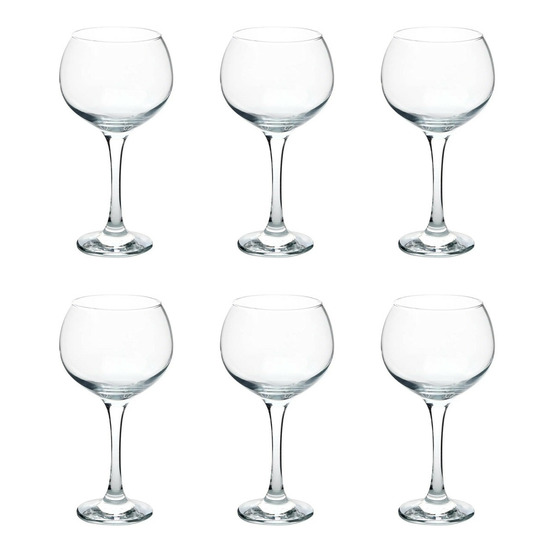 Lot de 6 verres à pied en verre