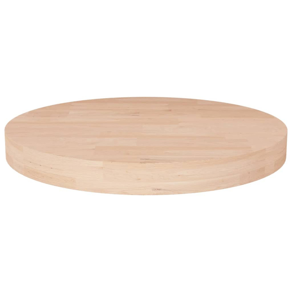 Dessus de table rond ø40x4 cm bois de chêne massif non traité