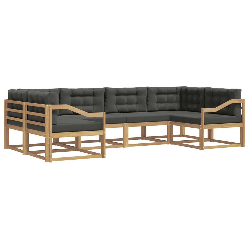 Ensemble de canapés d'extérieur 6 pc blanc et anthracite