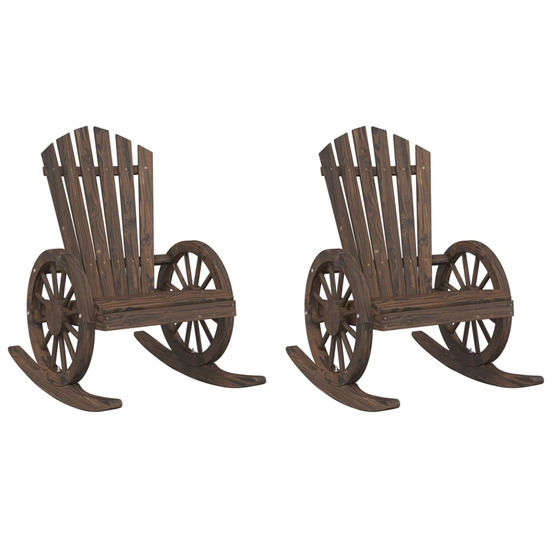 Chaises à bascule adirondack lot de 2 bois de sapin massif