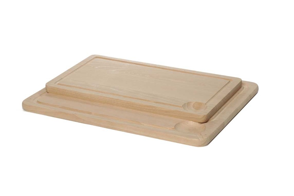 Planche bois avec rigole 45x23x1.6 cm - matériel chr pro