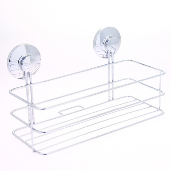 Etagère de salle de bain à ventouses - métal