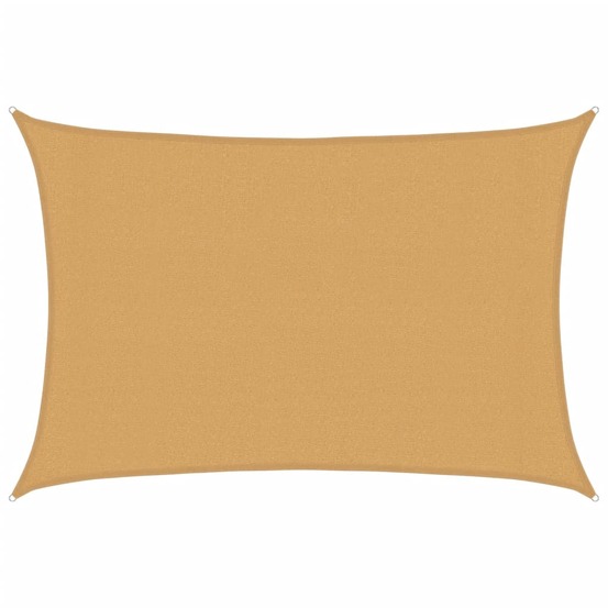 Voile d'ombrage 160 g/m² rectangulaire sable 3x4 m pehd