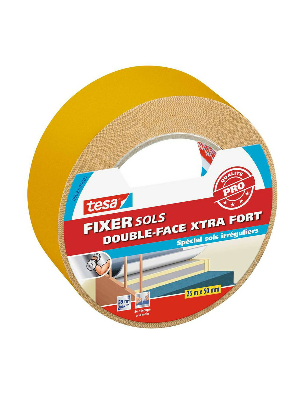 Fixer sols - double face extra fort - sols irréguliers - tesa