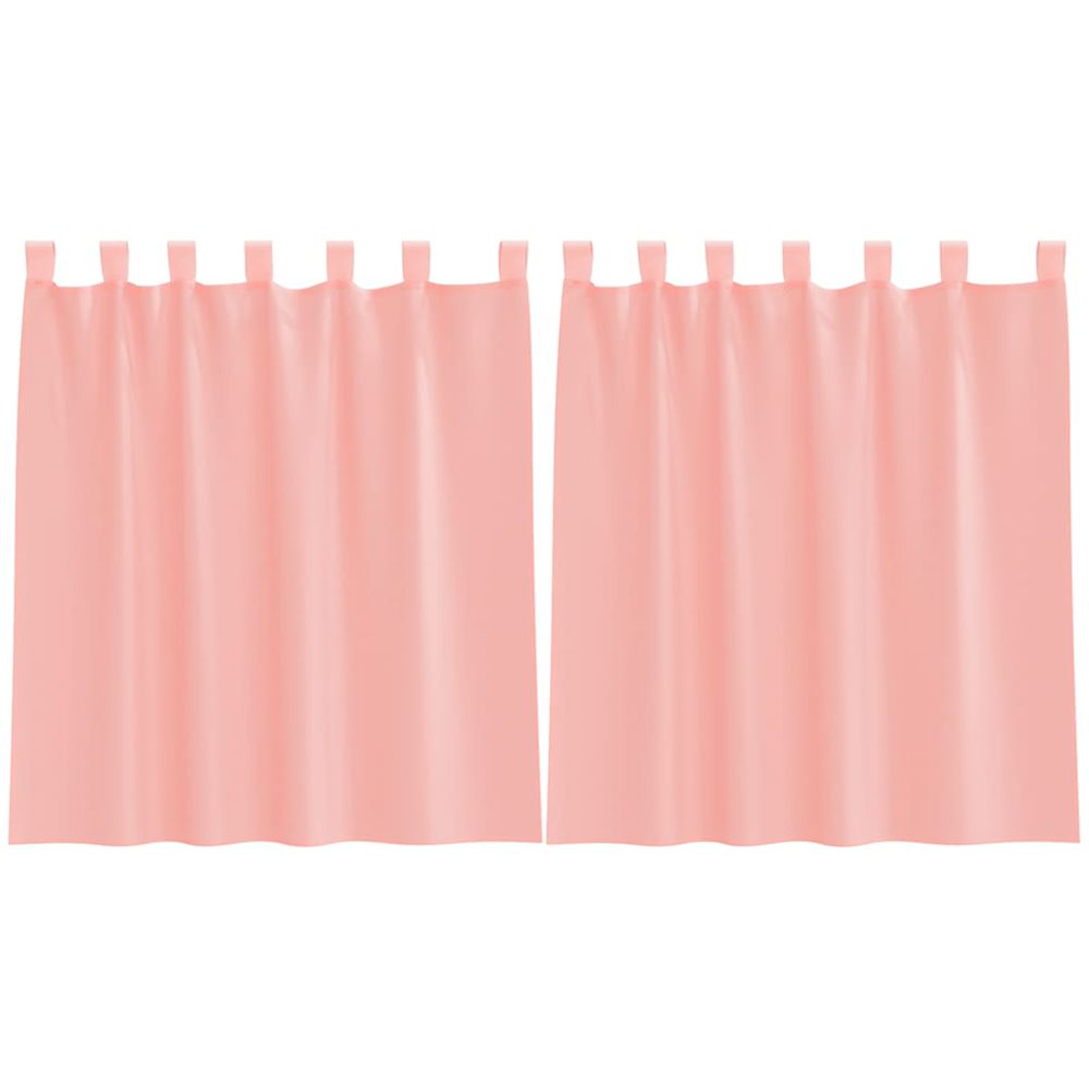 Rideaux en voile avec boucles 2 pcs rose 140x140 cm