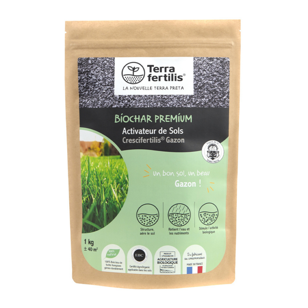 Fertilisant gazon à base de biochar - 1 kg