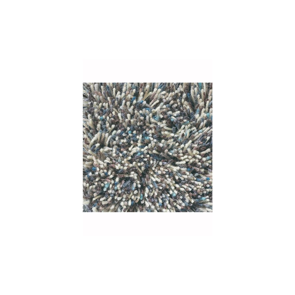 Tapis shaggy 160x230 rectangle fait main turquoise en laine motif uni flanca b