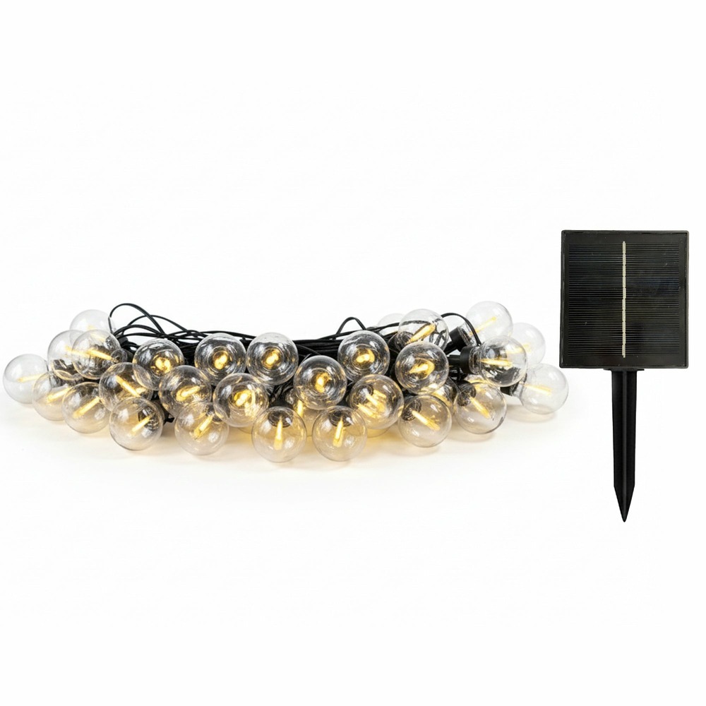 Guirlande solaire filament besty 25 ampoules 20m