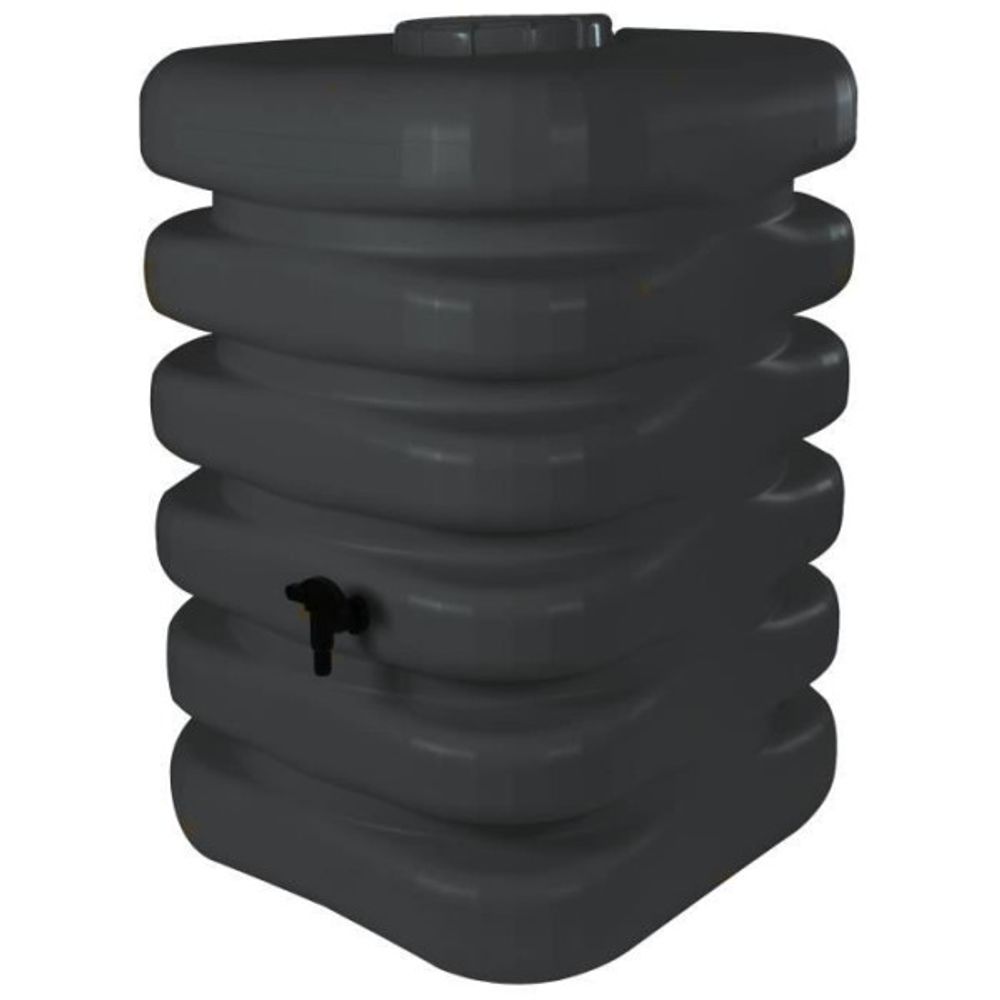 Récupérateur d'eau - - cubique - 350 litres - anthracite