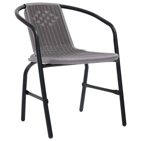 Chaises de jardin lot de 2 plastique rotin et acier 110 kg