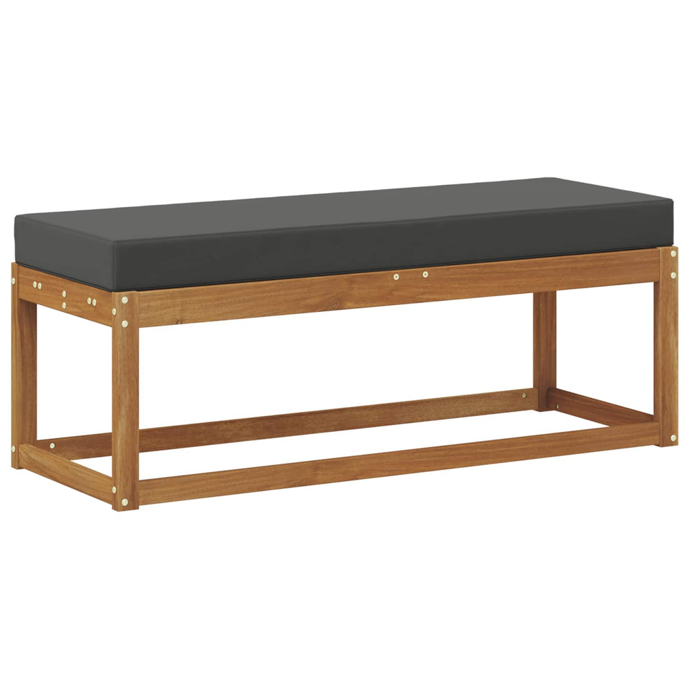 Banc de jardin naturel et anthracite 115 x 43 x 45 cm