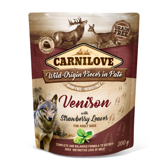 Carnilove - pâtées sans céréales viande de gibier pour chien 300g