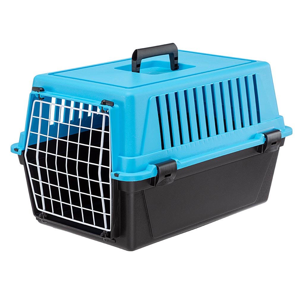 Transport rigide pour chats et chiens de petite taille atlas 10 el, porte an acier plastifié, grilles pour l'aération