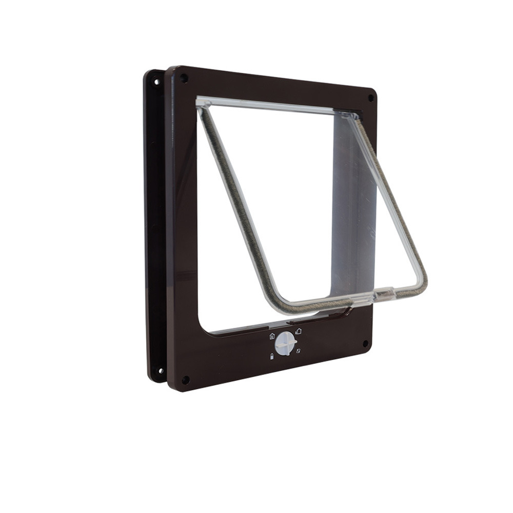 Chatière 25 x 29 x 5,5 cm - marron - 4 positions de verrouillage